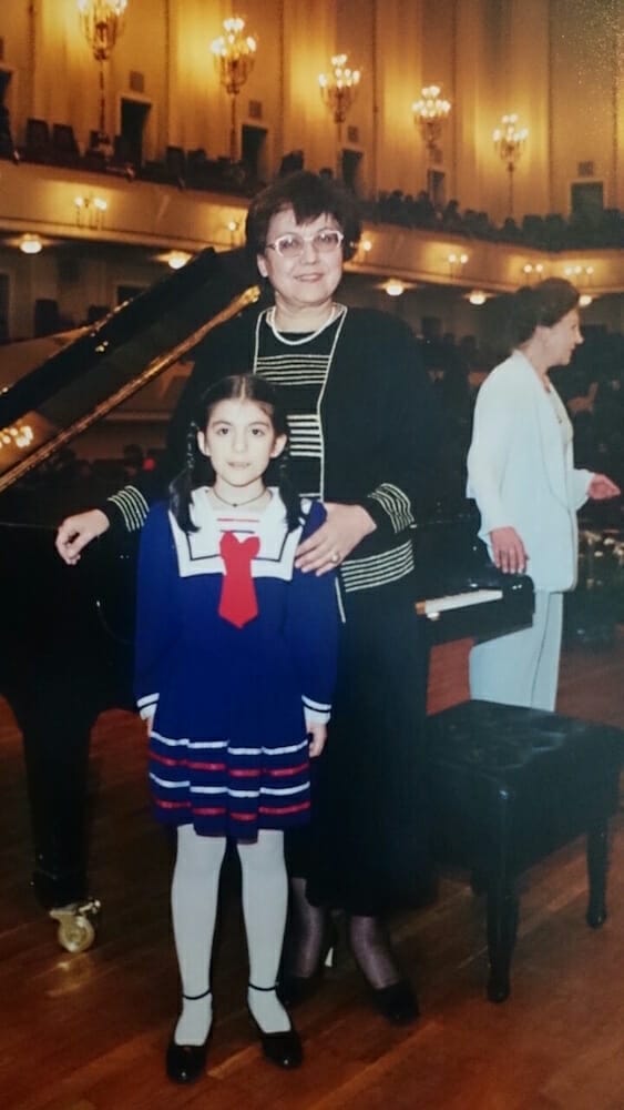 Pianist Mariam Batsashvili with her teacher