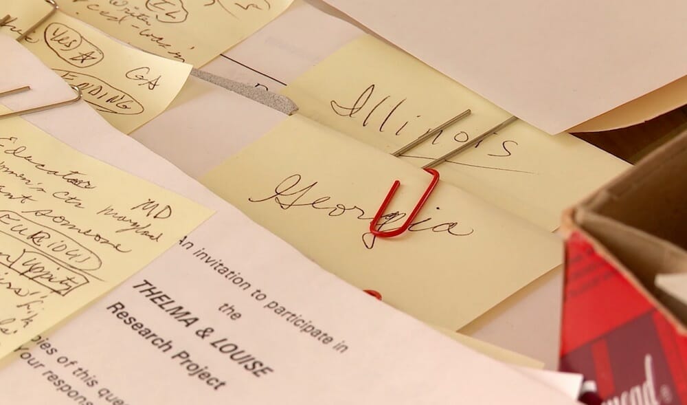 CATCHING SIGHT OF THELMA AND LOUISE