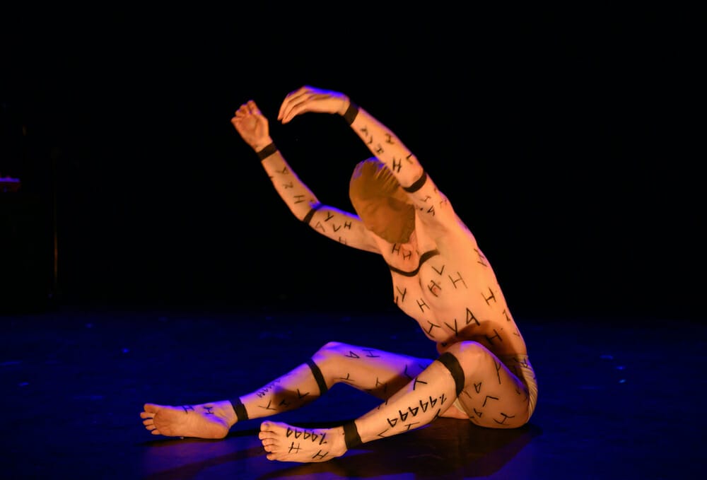Brenda Polo (Colombia) in Unknown at the New York Butoh Institute Festival 2019, hosted by Vangeline Theater/New York
Butoh Institute. October 20, 2019. Photo by Michael Blase. BUTOH: CRADLING EMPTY SPACE